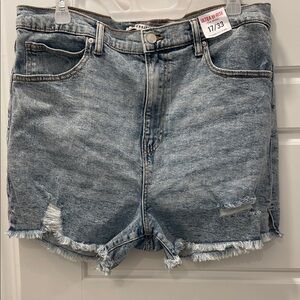 Celebrity Pink Distressed Blue Jean Shorts